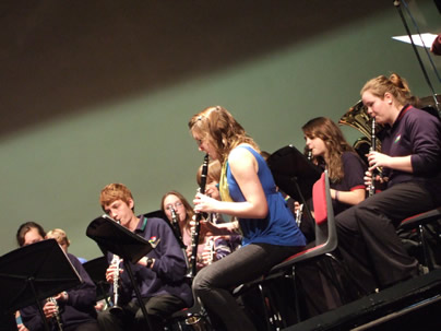 image of the concert band in rehearsal
